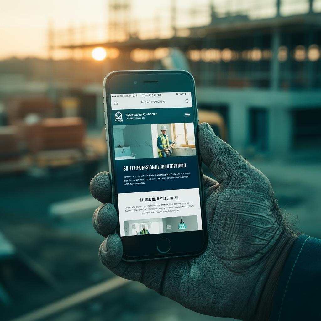 Contractor website on mobile